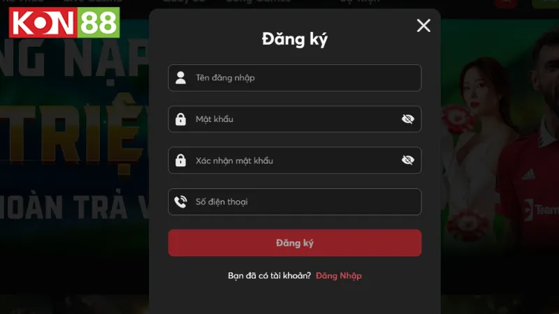 Đăng ký KONG88 qua web